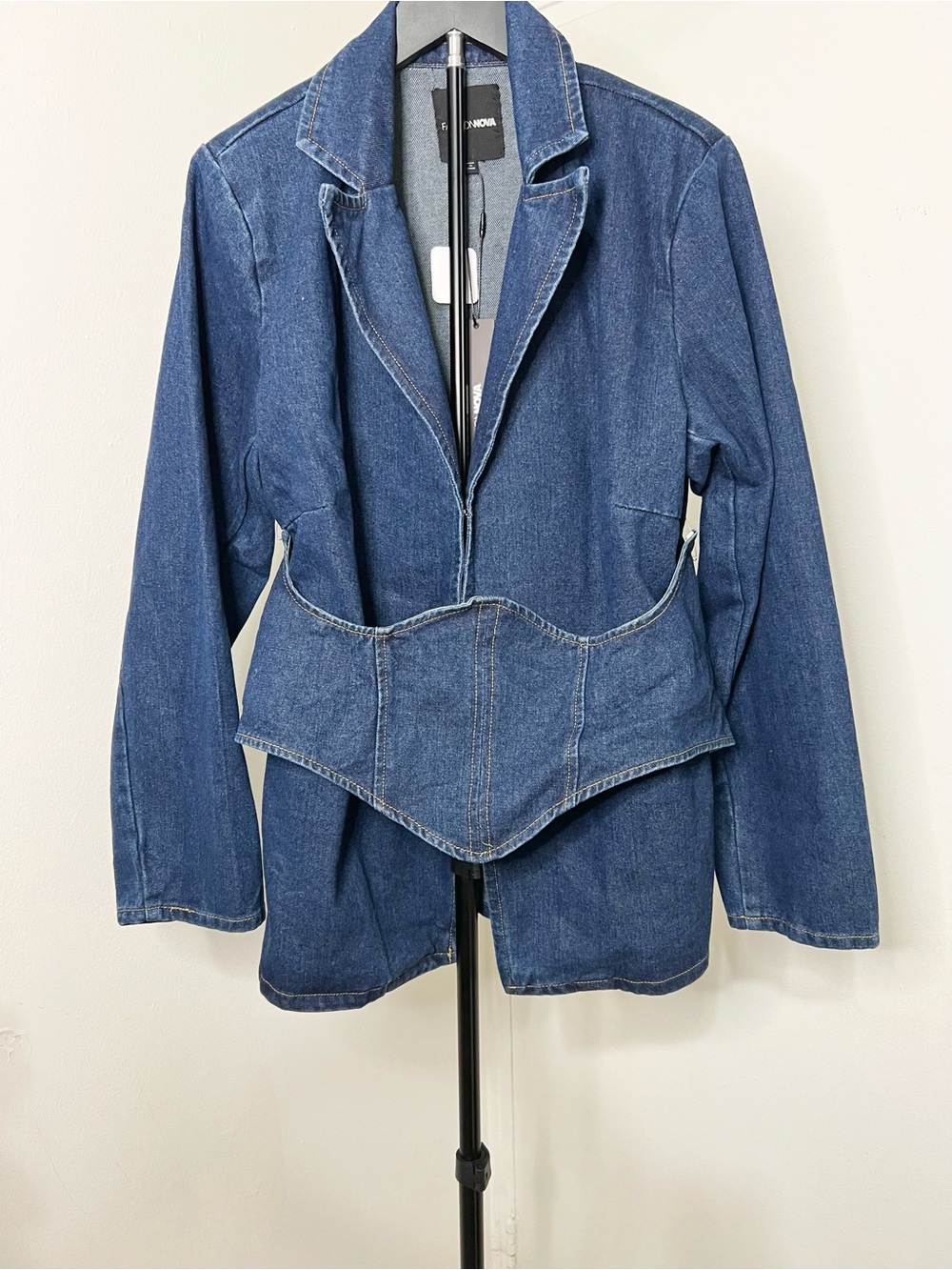 Denim Corset Blazer Jacket NWT Size US 1X